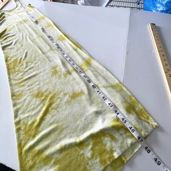 Enza Costa REVOLVE Tie Dye Tank Dress Bodycon Silhouette NEW Size M Yellow White - Picture 8 of 9